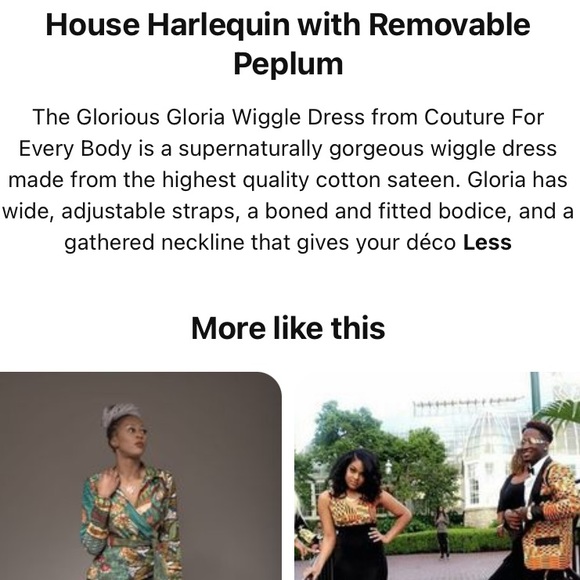 Gloria Green House Harlequin with Removable Peplum - Picture 2 of 10